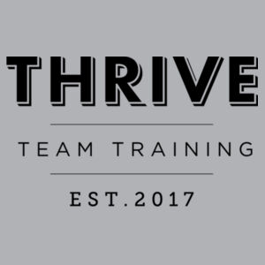 Black Thrive Team Training EST 2017 - Womens Yes Racerback Singlet Design